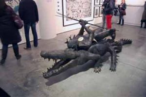 Dennis Nona’s alligator sculpture